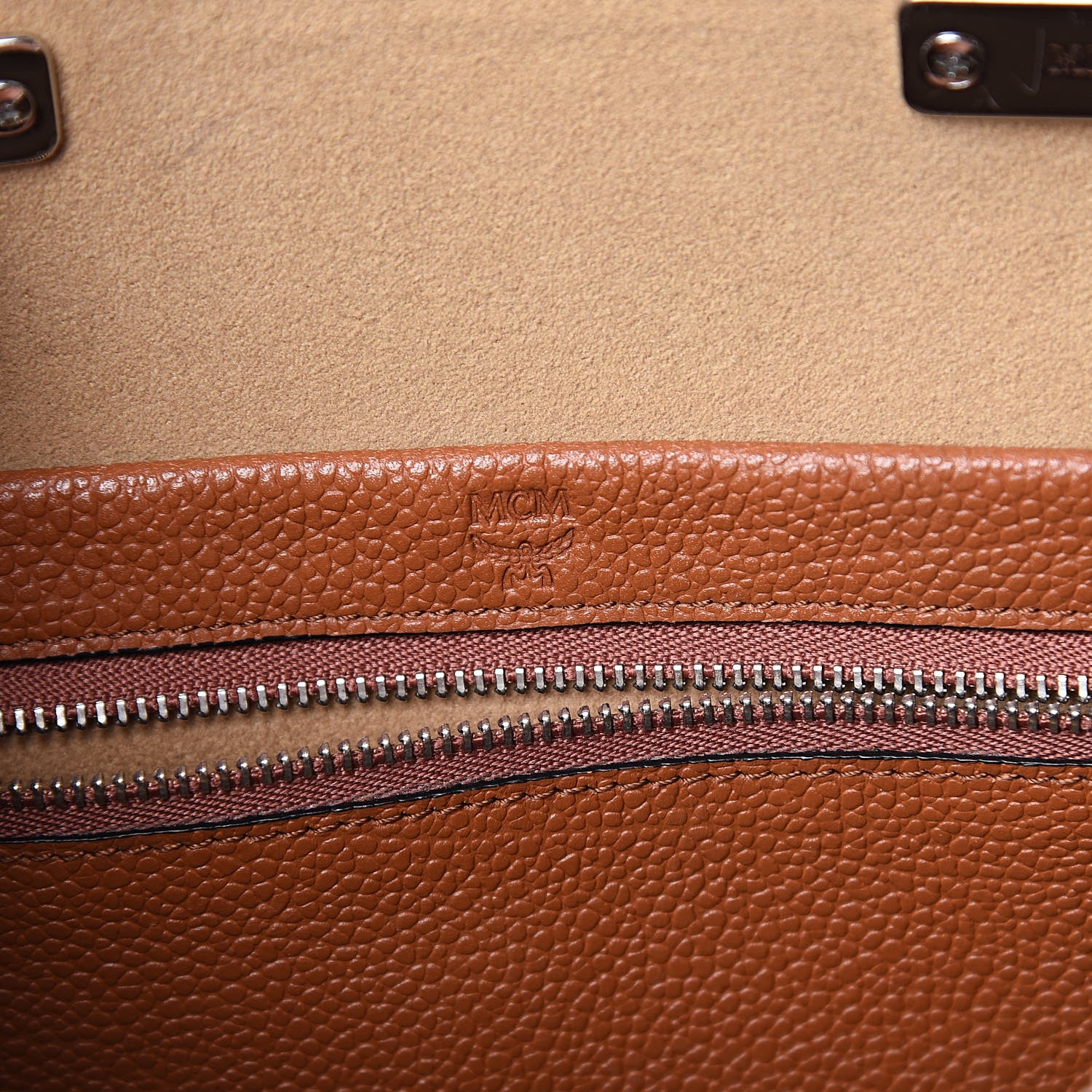 MCM Grained Calfskin Medium Ella Boston Brown 7 of 13