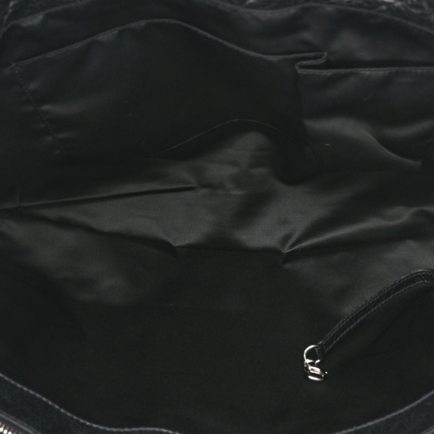 Glazed Calfskin Large On The Road Tote Black