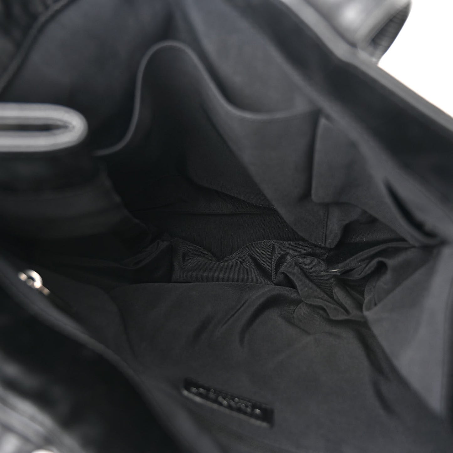 Patent Quilted Expandable CC Shoping Tote Black