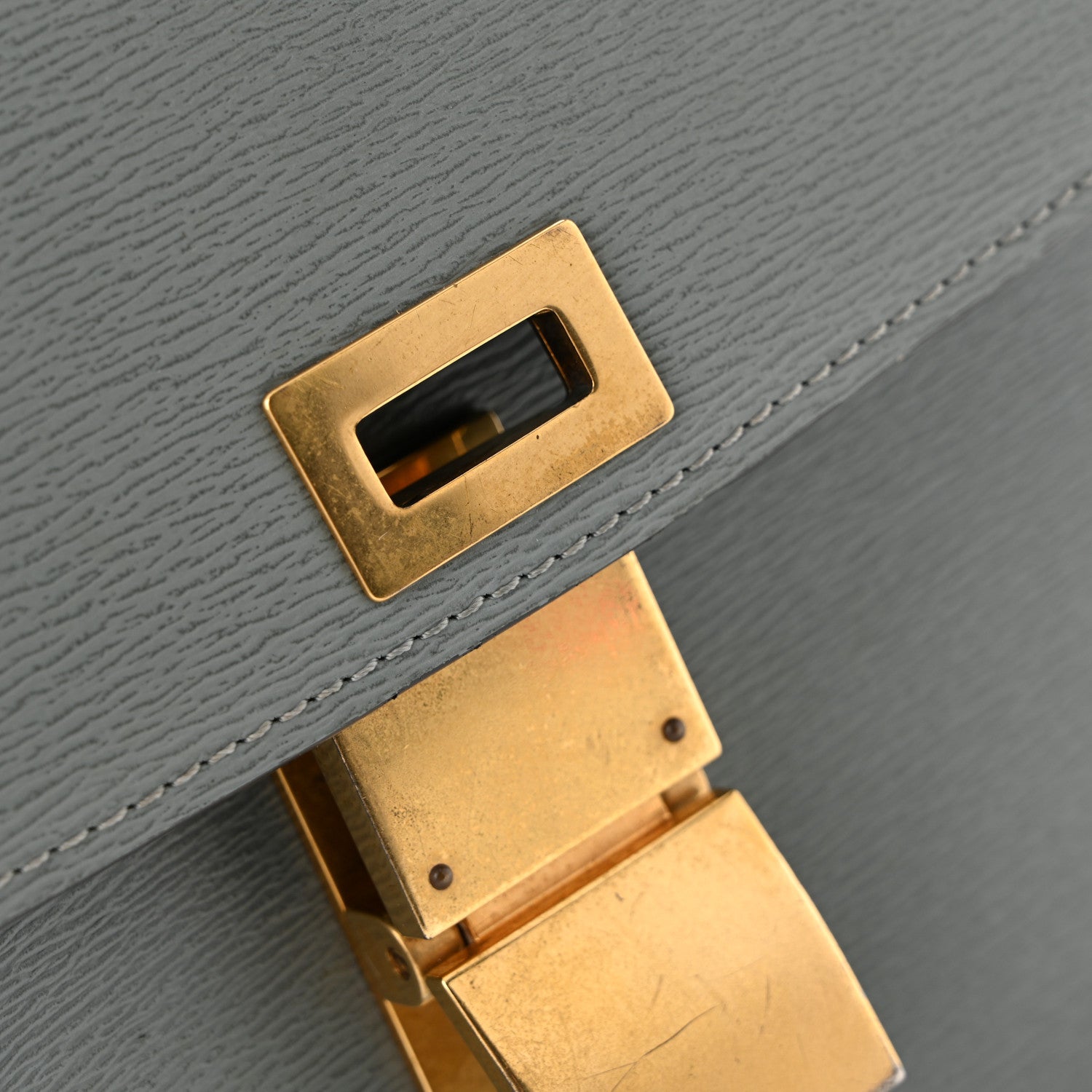 Celine Liege Calfskin Medium Classic Box Flap Bag Storm 13 of 13