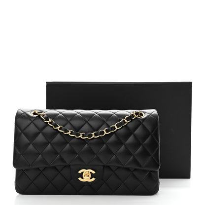 Chanel Lambskin Quilted Medium Double Flap Black 11 of 11