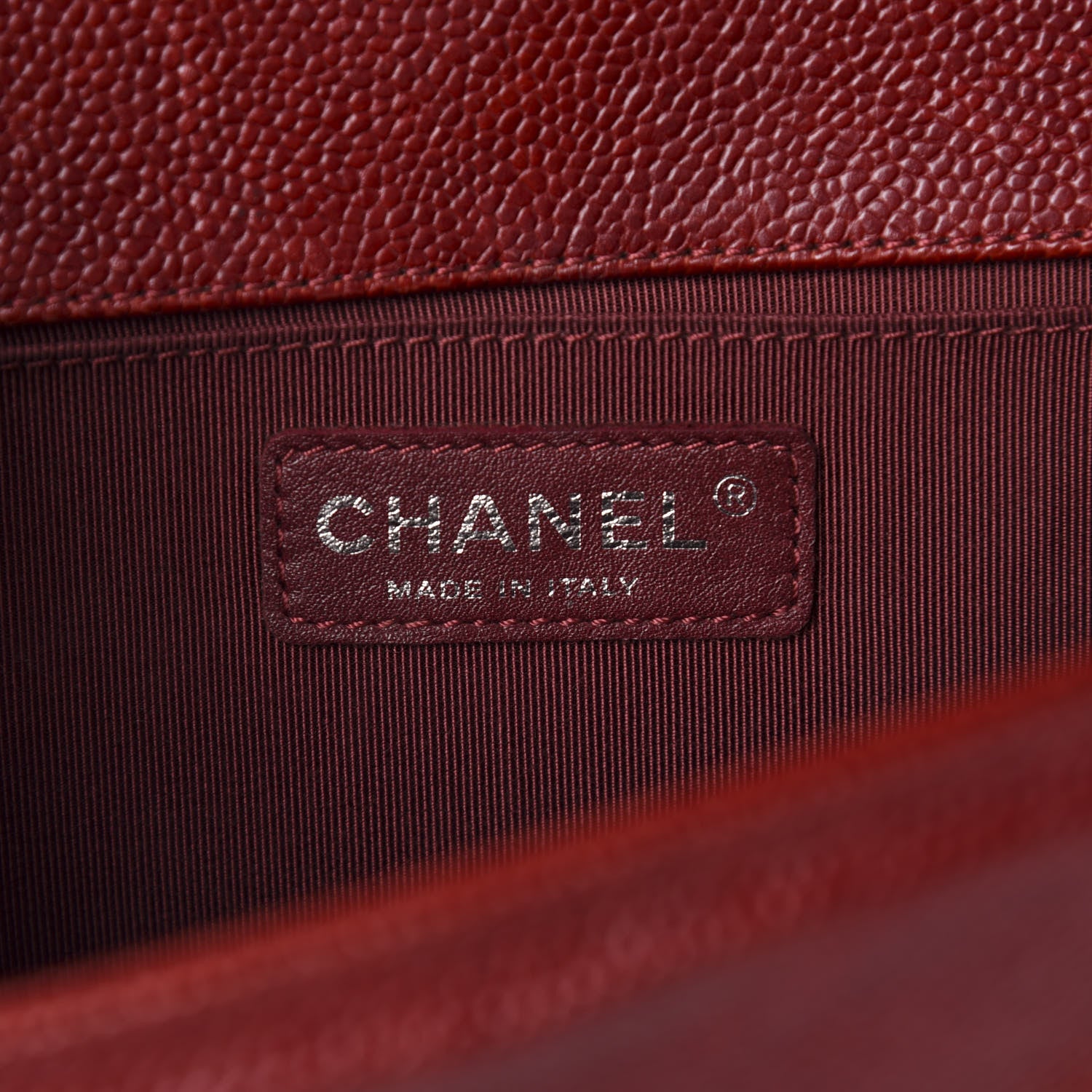 Chanel Caviar Quilted Medium Boy Flap Dark Red 8 of 15
