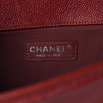 Chanel Caviar Quilted Medium Boy Flap Dark Red 8 of 15