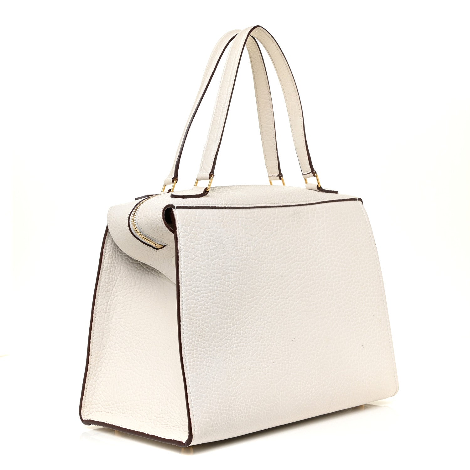 Celine Bullhide Calfskin Medium Ring Bag White 3 of 22