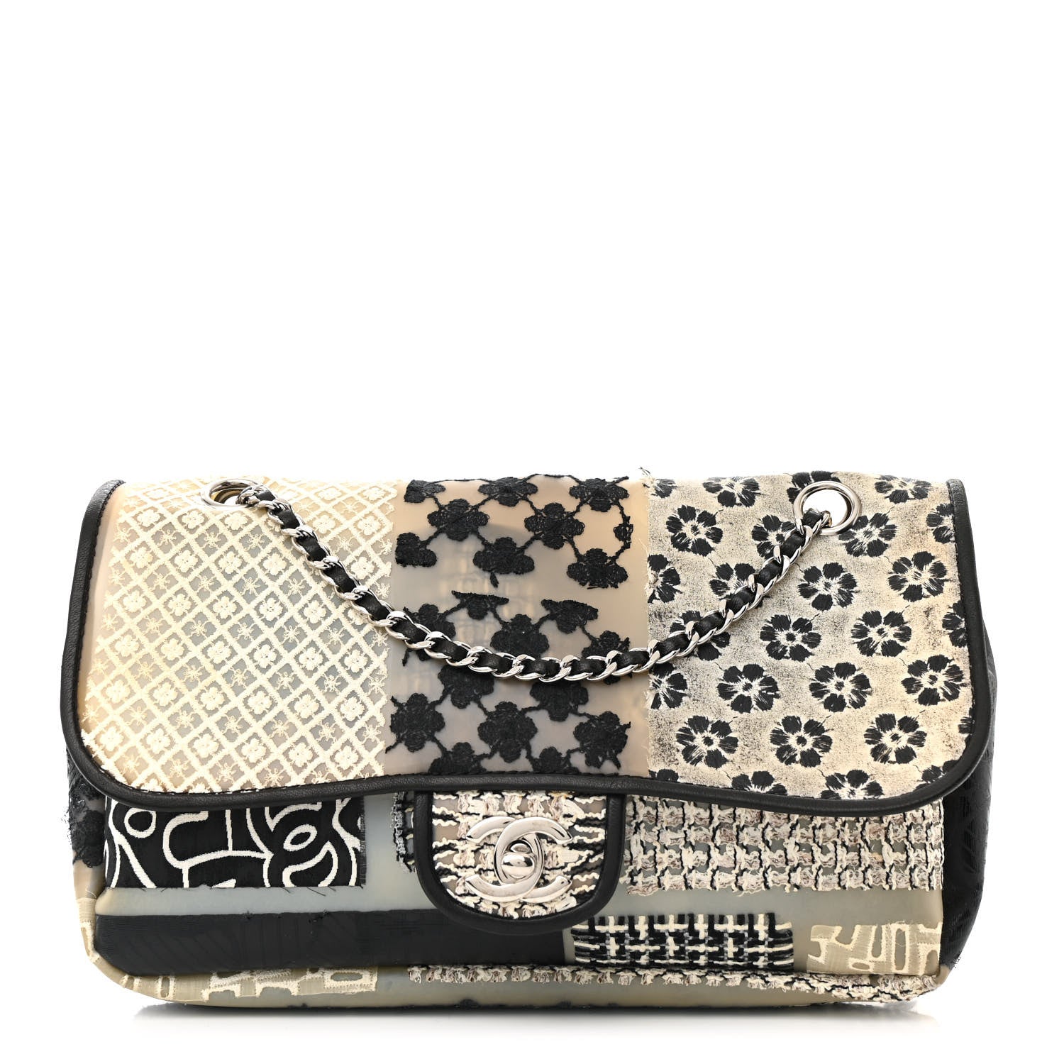 Chanel PVC Tweed Patchwork Medium Single Flap Black 1 of 18