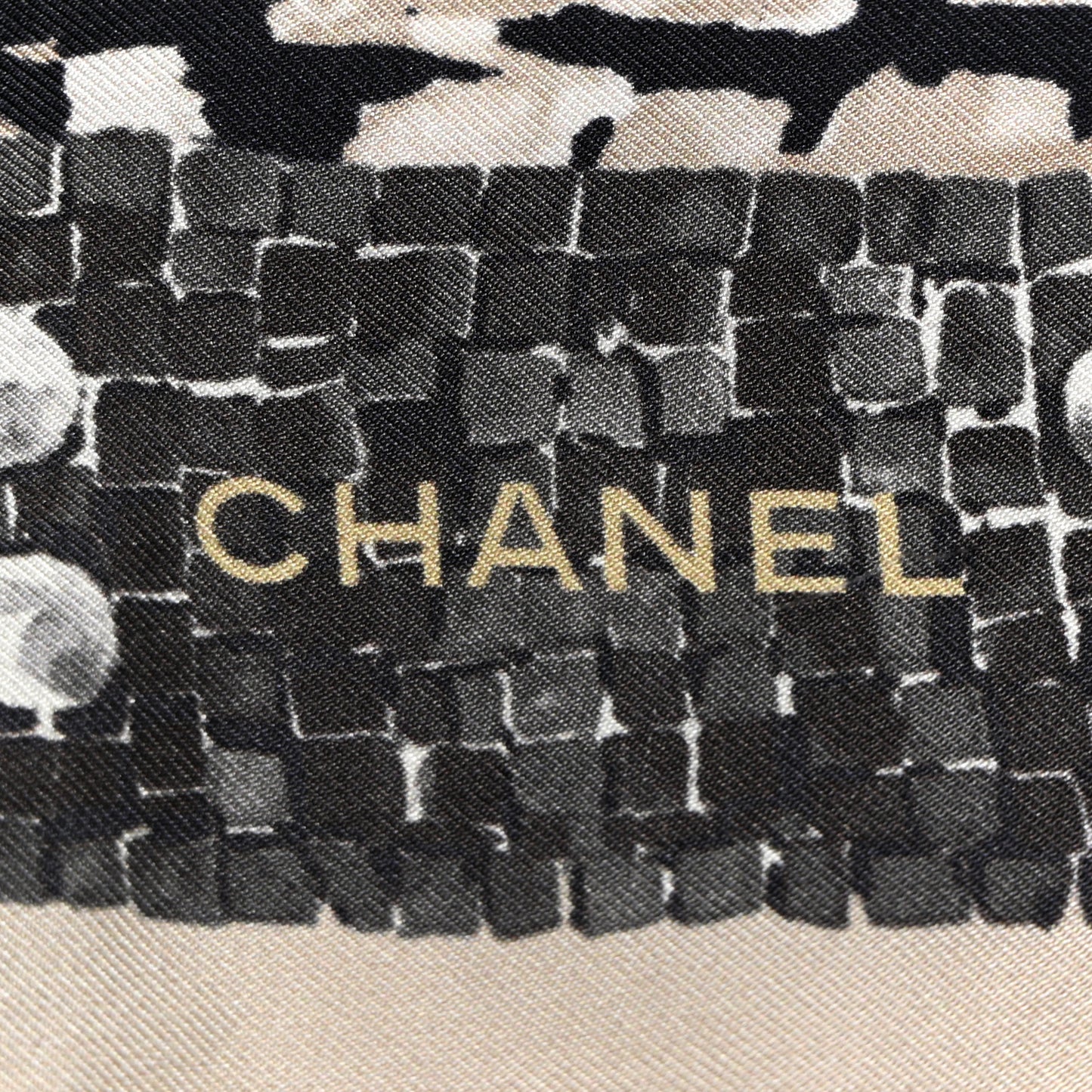 Silk Mosaic CC Logo Scarf Multicolor
