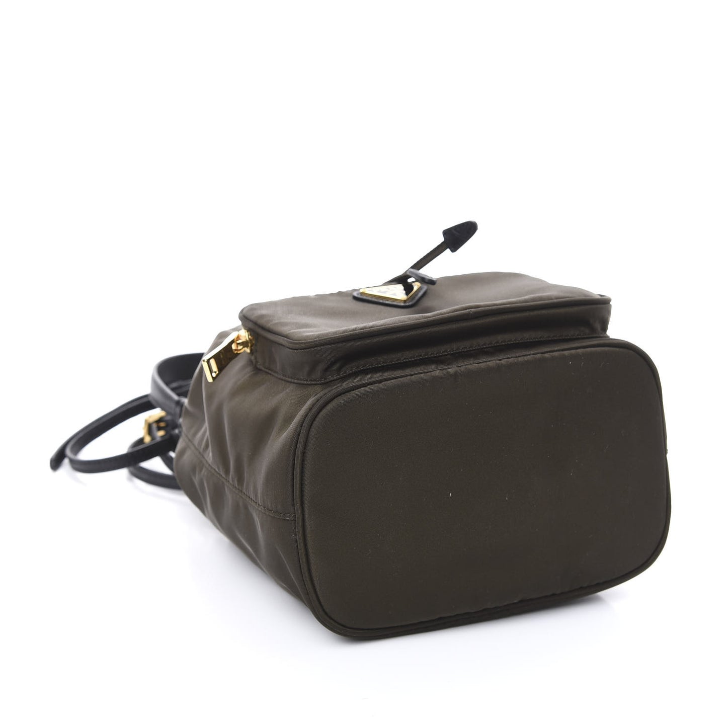 Saffiano Tessuto Nylon Mini Bucket Crossbody Bag Mimetico