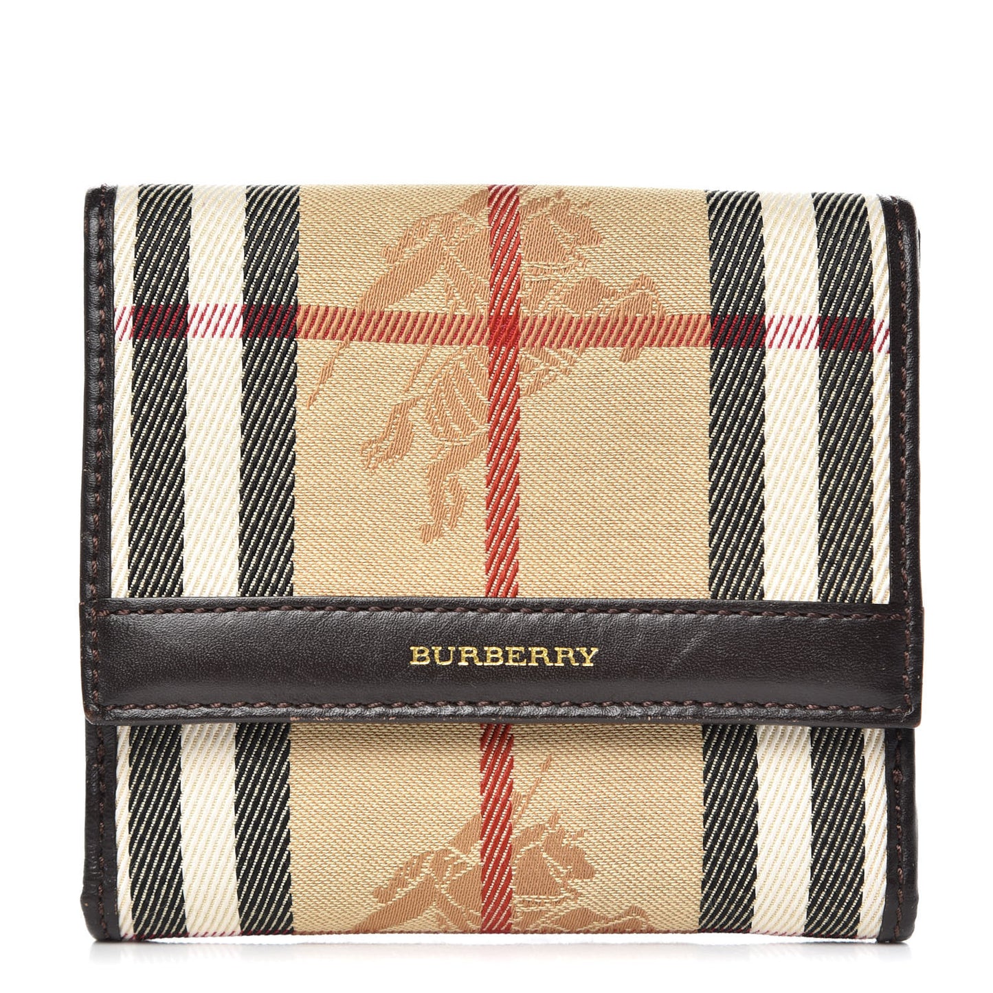 Haymarket Check Compact Wallet Chocolate