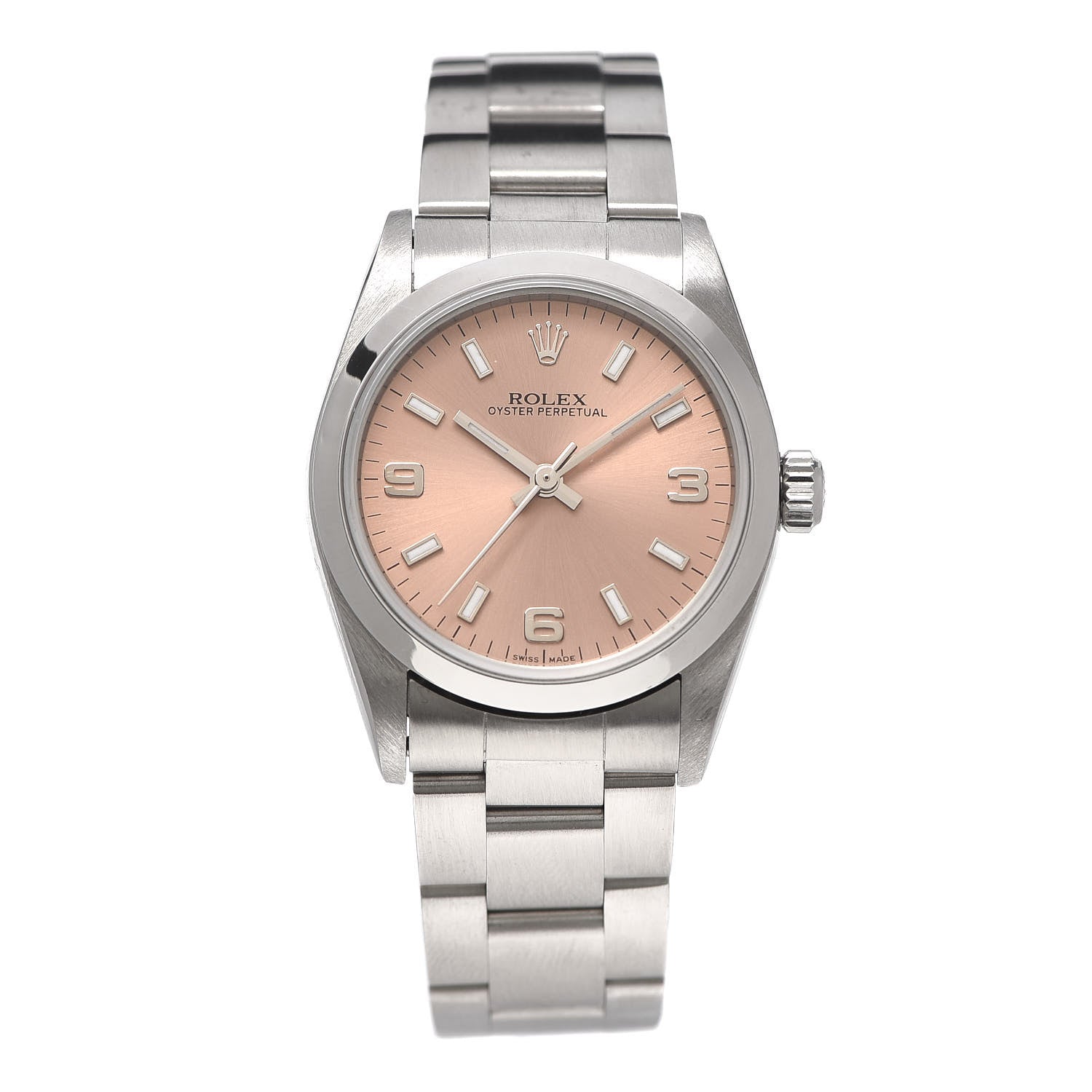 Rolex Stainless Steel 31mm Oyster Perpetual Watch Pink 77080 1 of 5