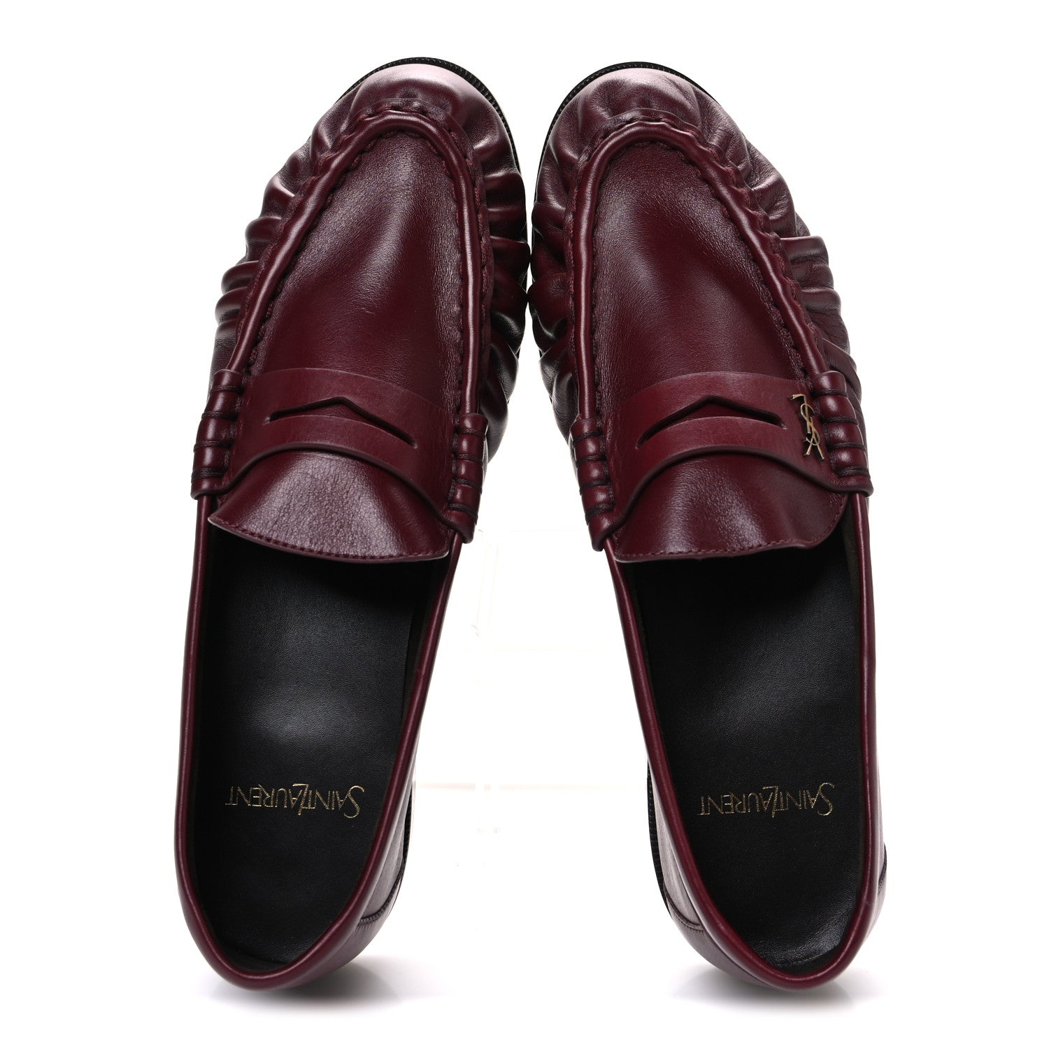 Saint Laurent Radiance Calfskin Le Loafer 15 Moccasin 40 Dark Ruby 2 of 11
