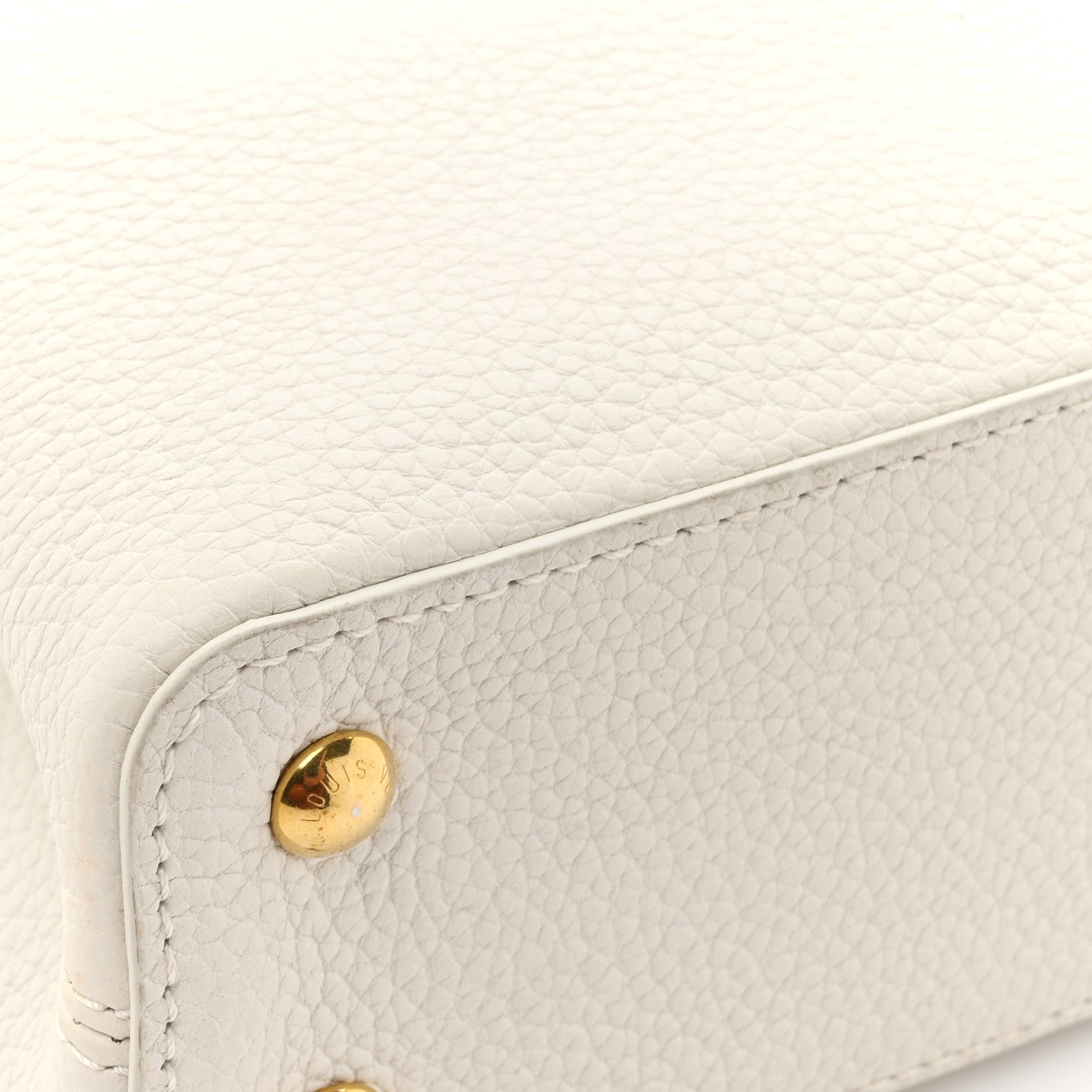 Louis Vuitton Taurillon Ayers Capucines Mini White Snow White 10 of 11