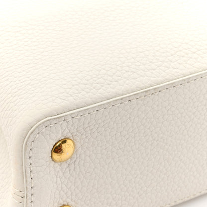 Louis Vuitton Taurillon Ayers Capucines Mini White Snow White 10 of 11