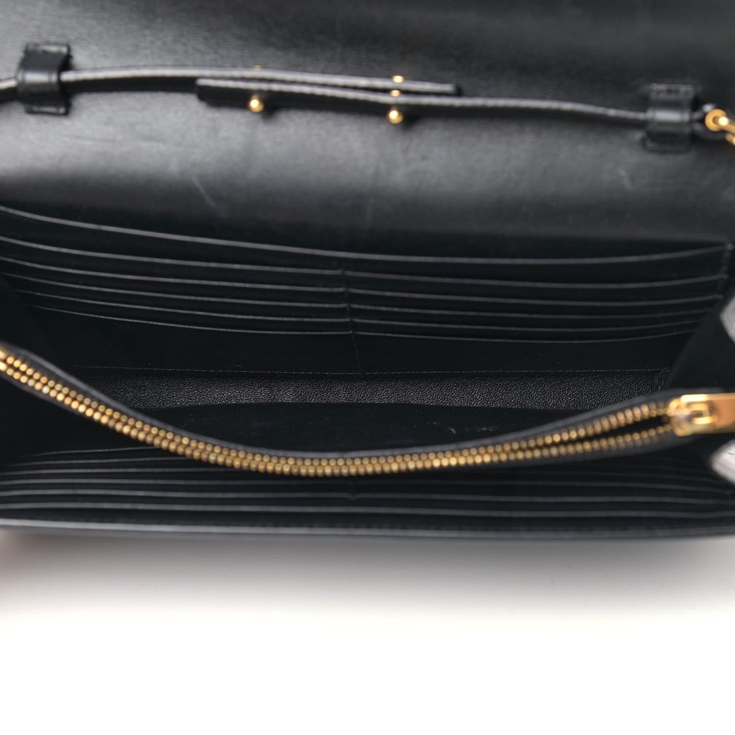 Smooth Calfskin Medium Classic Monogram Kate Satchel Black