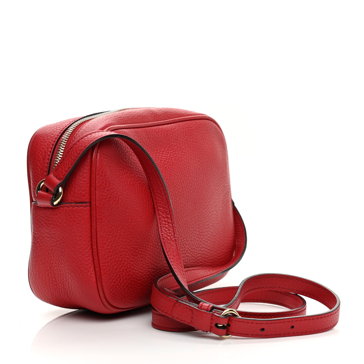 Gucci Pebbled Calfskin Small Soho Disco Bag Tabasco Red 3 of 14