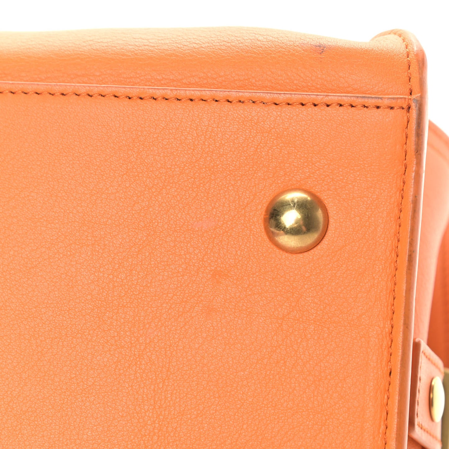 Calfskin Small Classic Y Cabas Mandarine