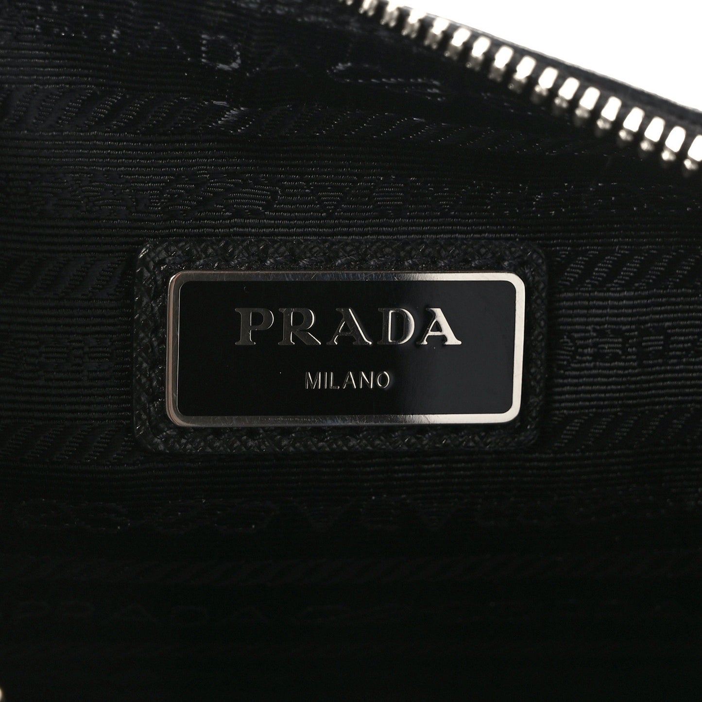 Saffiano Travel Pocket Zippered Shoulder Bag Black