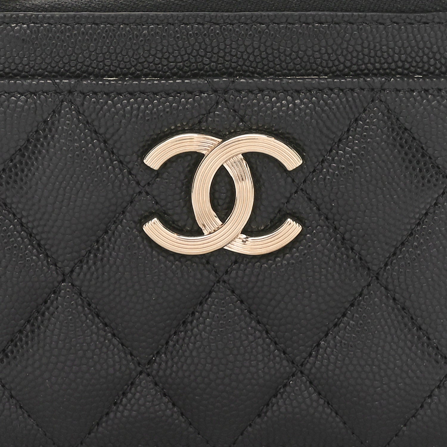 Chanel Caviar Quilted CC Zip Card Holder Black 8 of 8