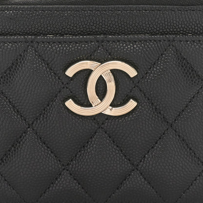 Chanel Caviar Quilted CC Zip Card Holder Black 8 of 8