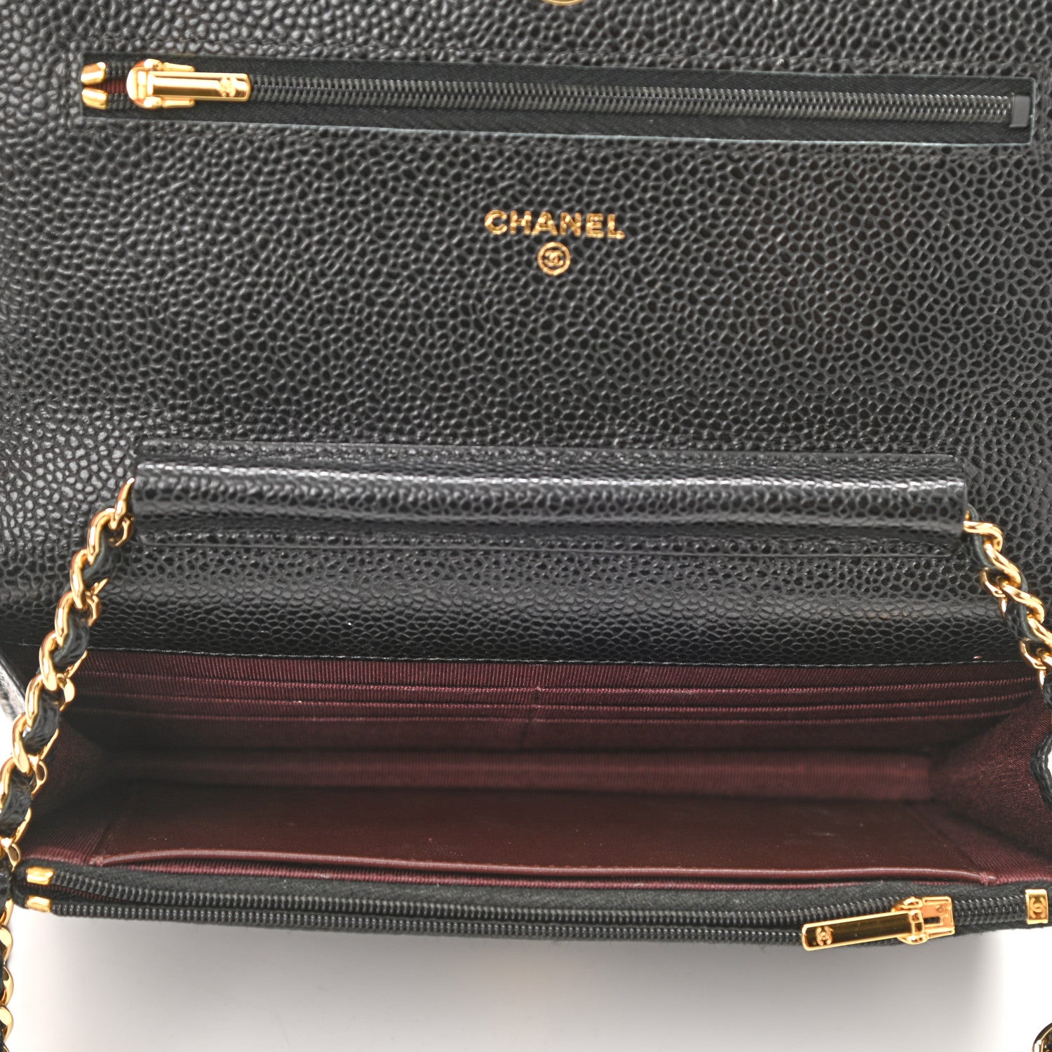 Chanel Caviar Quilted Wallet On Chain WOC Black 5 of 12