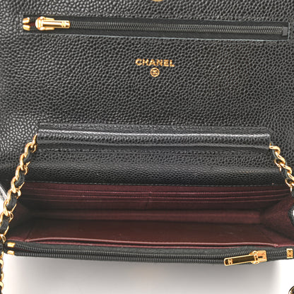 Chanel Caviar Quilted Wallet On Chain WOC Black 5 of 12