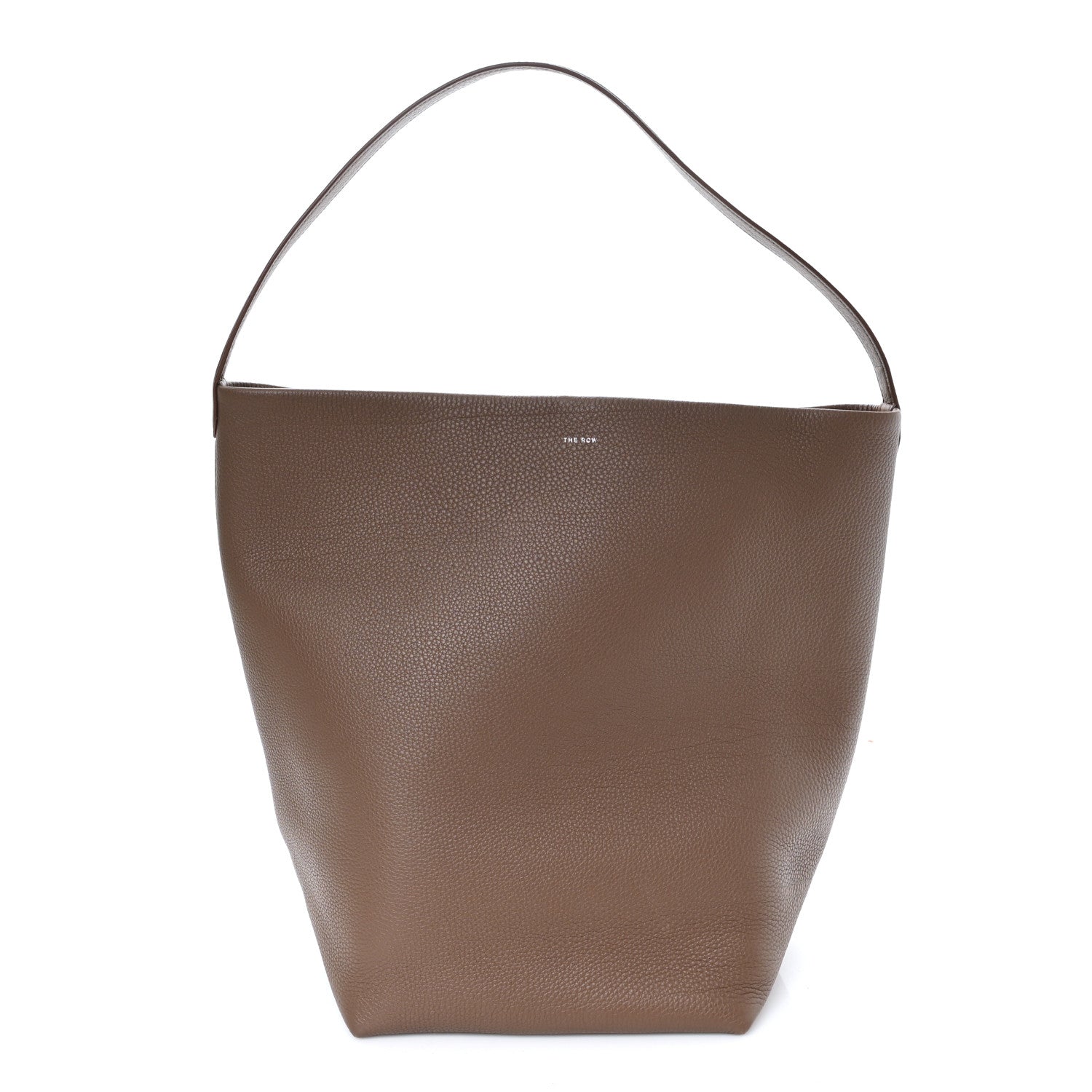 The Row Grained Calfskin Large N/S Park Tote Dark Taupe 1 of 10