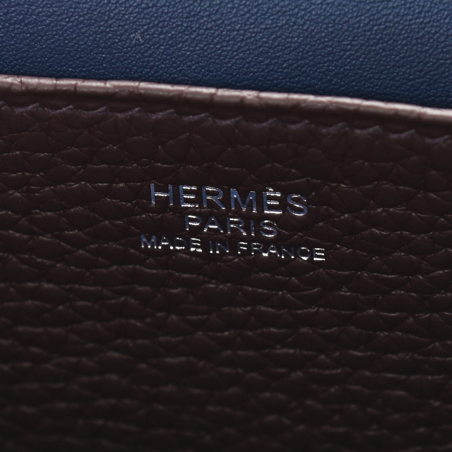 Taurillon Clemence Verso Halzan 25 Rouge Sellier Bleu Saphir