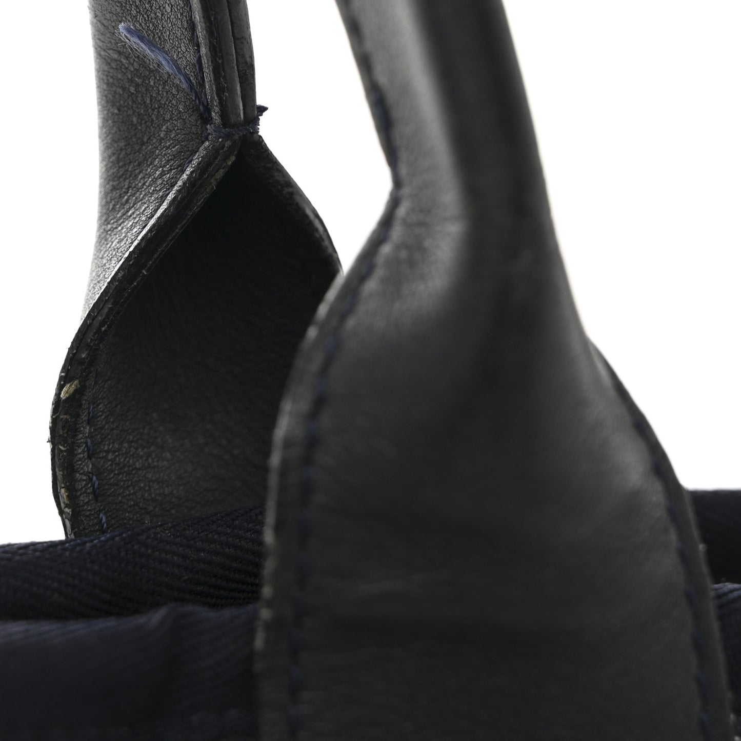 Denim Large Deauville Tote Blue Orange