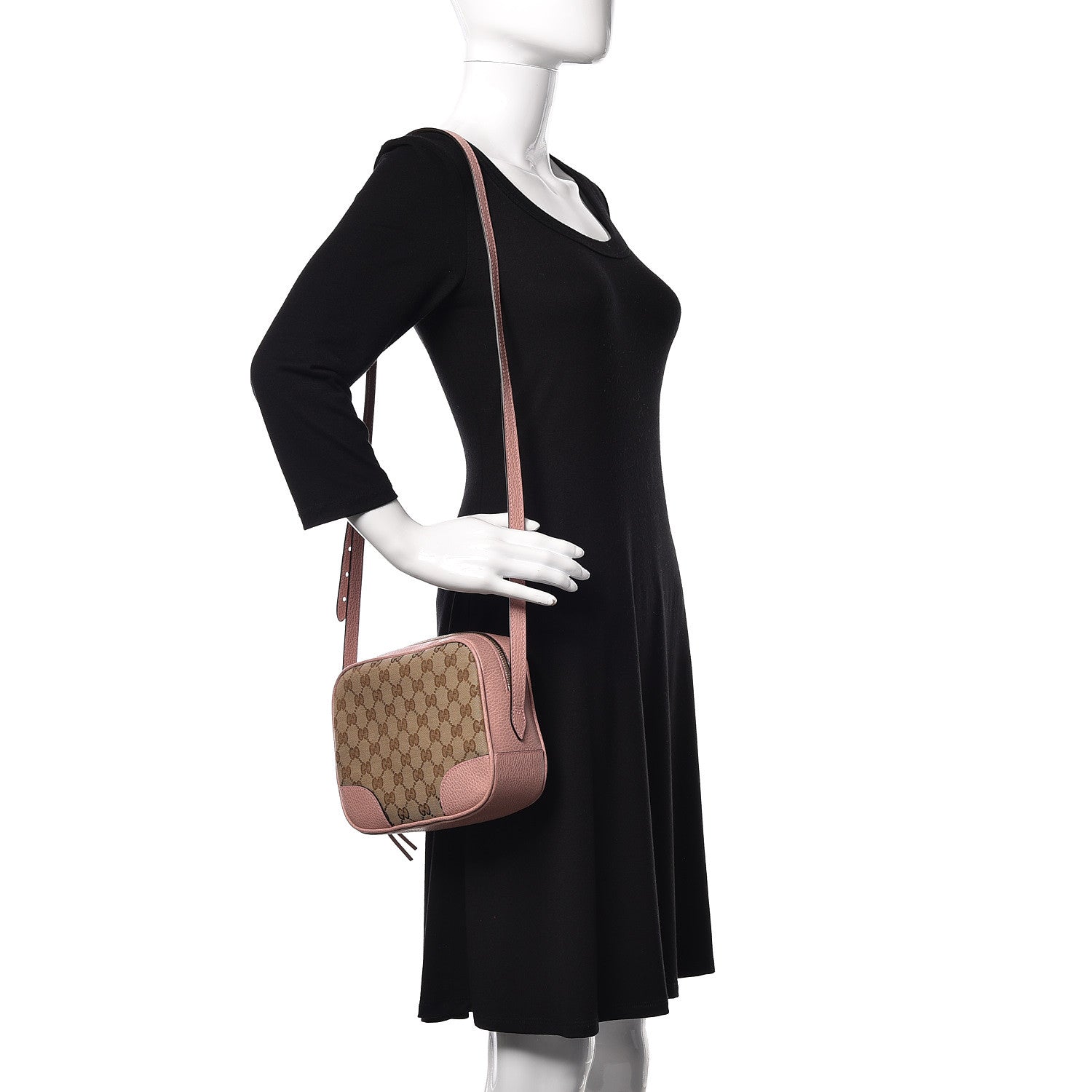 Gucci Monogram Mini Bree Messenger Bag Beige Soft Pink 2 of 10
