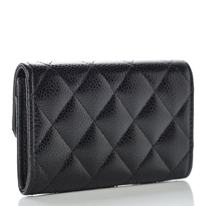 Chanel Caviar Quilted Flap Card Holder Black 3 of 8