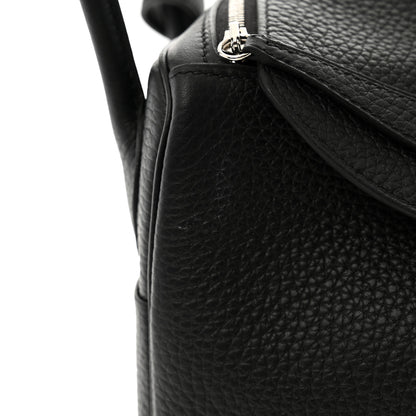 Hermes Taurillon Clemence Lindy 26 Black 11 of 13