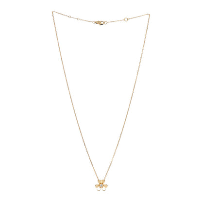 Van Cleef & Arpels 18K Yellow Gold Diamond Mini Frivole Pendant Necklace 3 of 4
