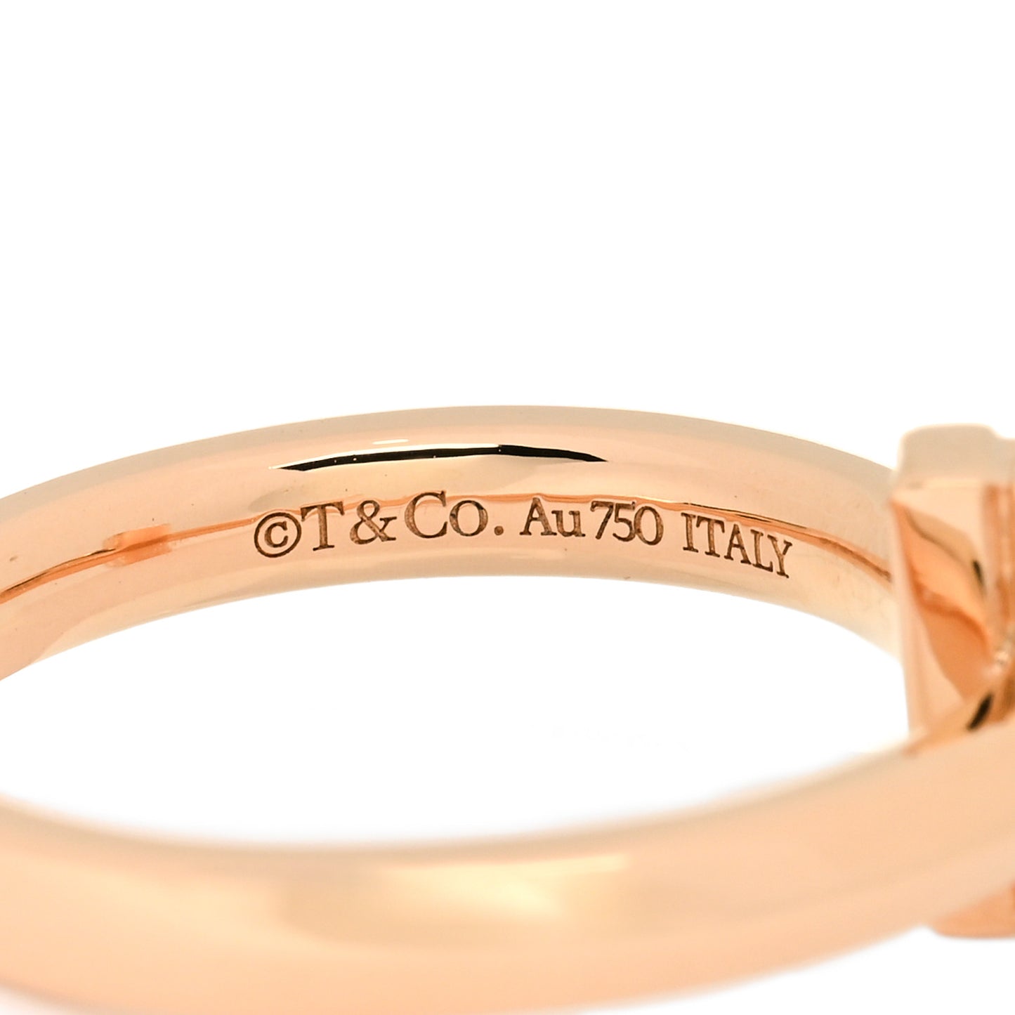 18K Rose Gold Diamond T T1 Ring 48 4.5