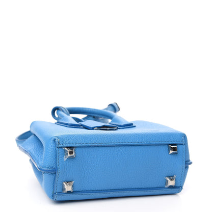 MCM Grained Calfskin X-Mini Milla Tote Tile Blue 4 of 10