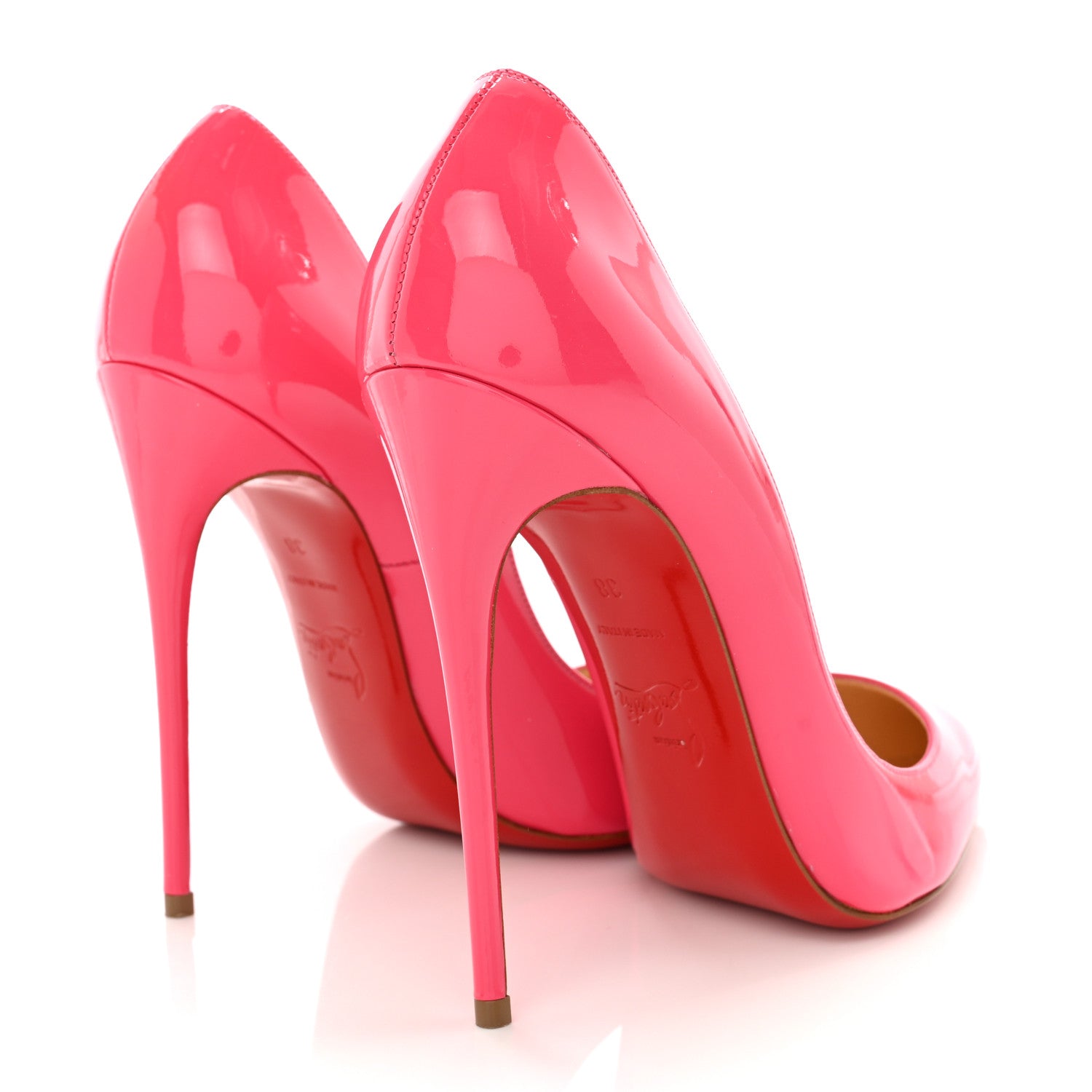 Christian Louboutin Patent So Kate 120 Pumps 38 Shocking Pink 4 of 9