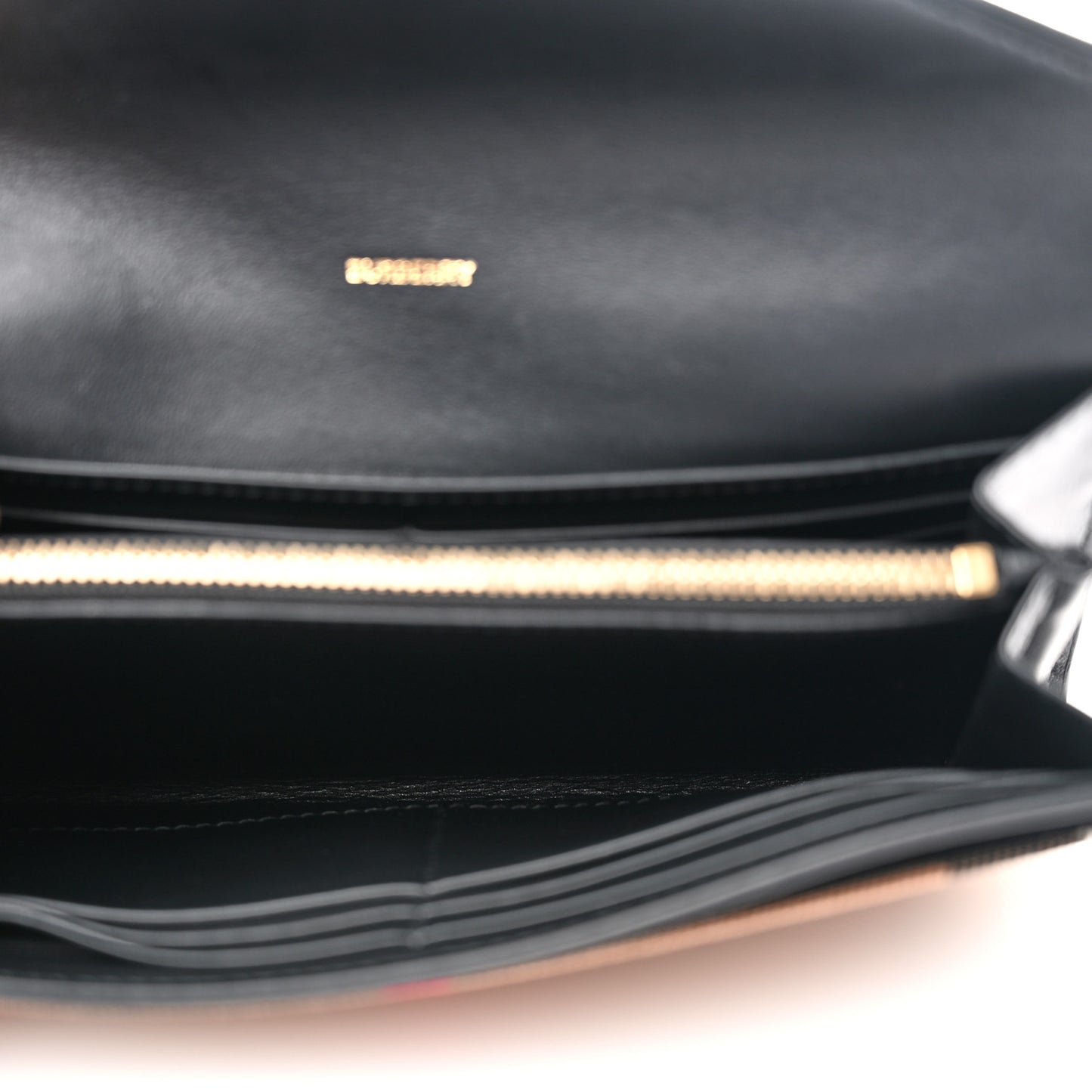 Vintage Check Grain Calfskin Halton Wallet Black
