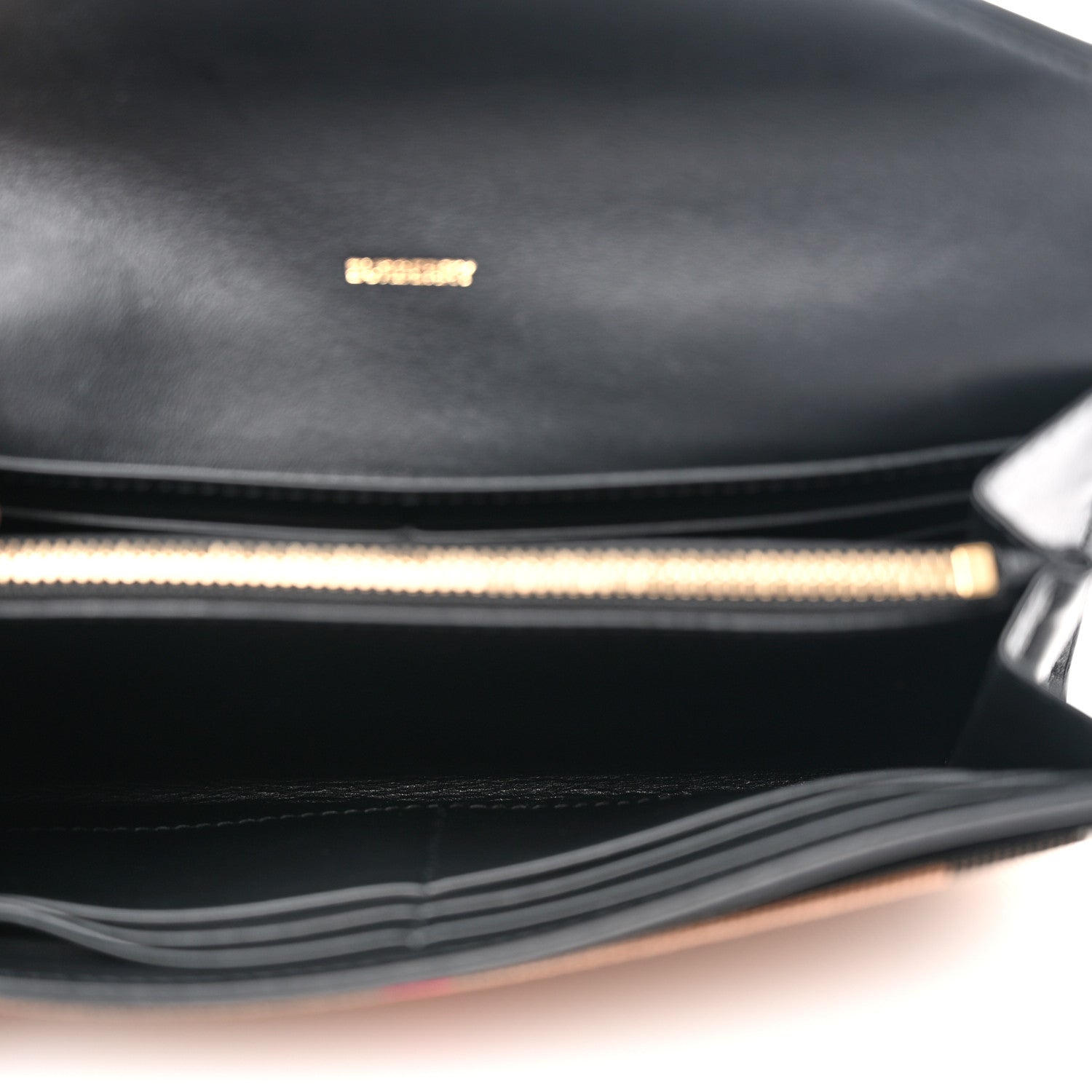 Burberry Vintage Check Grain Calfskin Halton Wallet Black 5 of 7