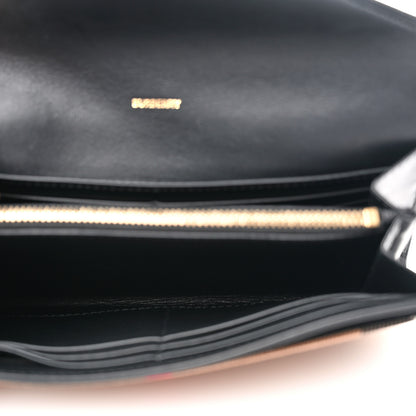 Burberry Vintage Check Grain Calfskin Halton Wallet Black 5 of 7