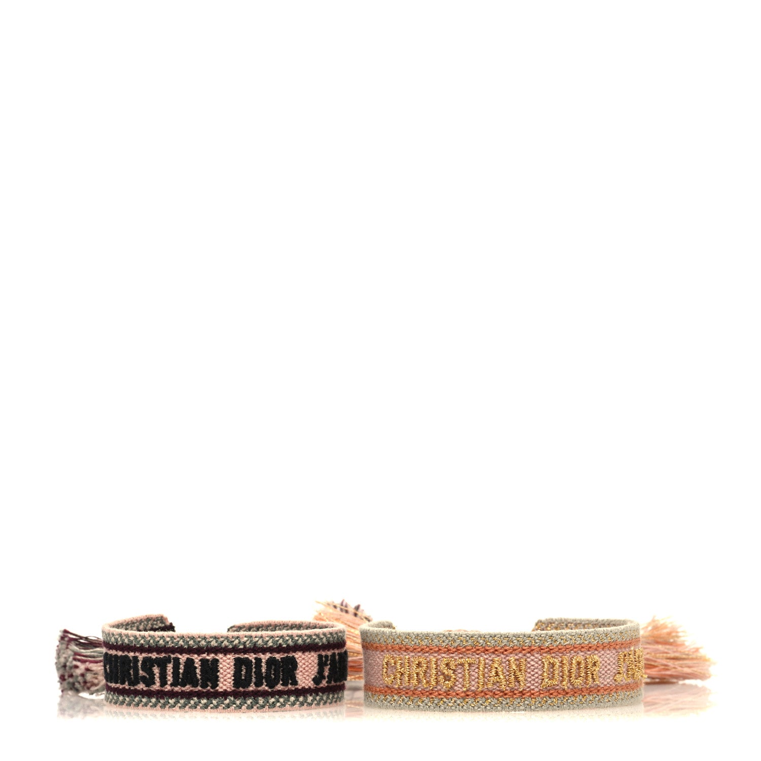 Christian Dior Woven Cotton J'Adior Friendship Bracelet Set Nude 1 of 4