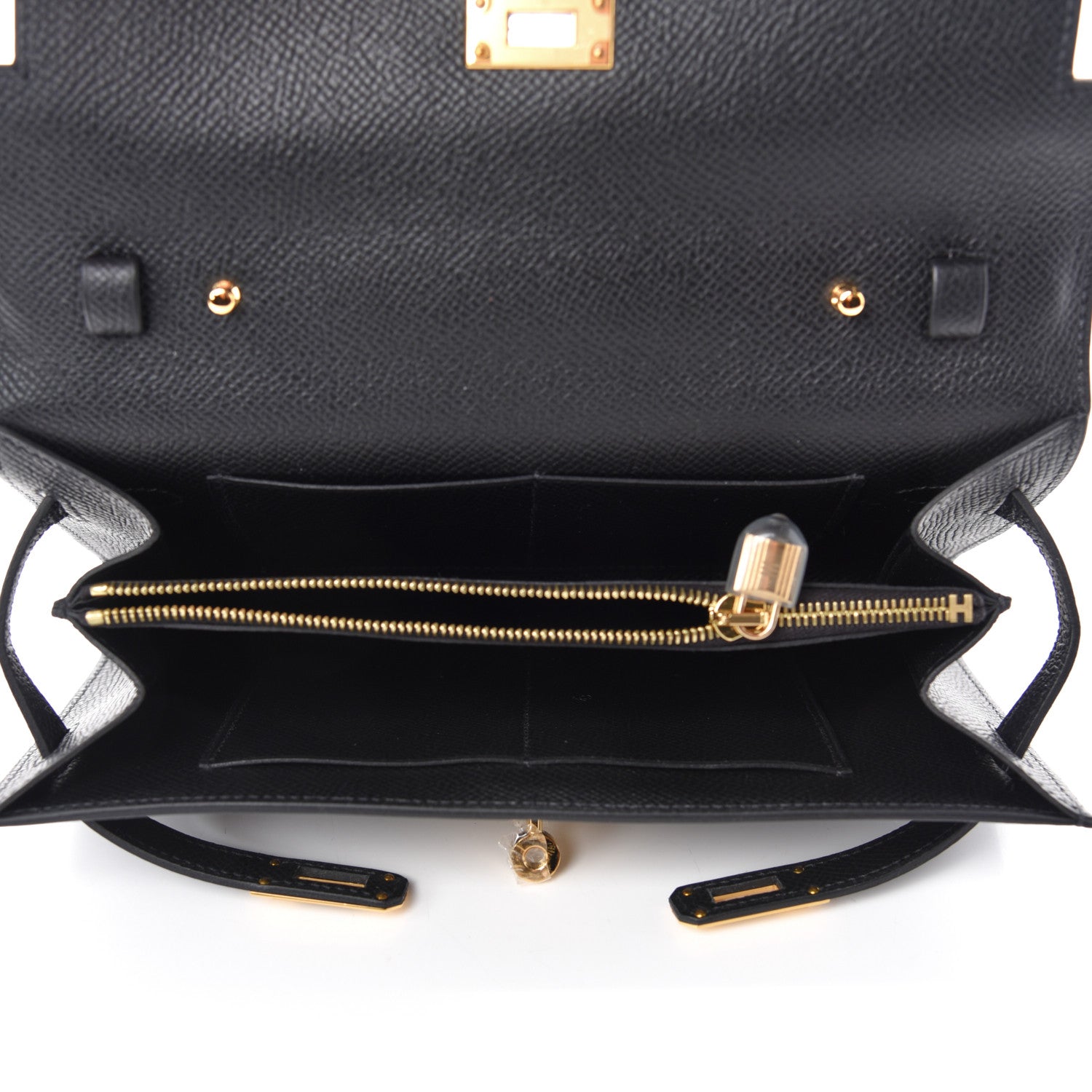 Hermes Epsom Kelly Wallet To Go Black 5 of 11