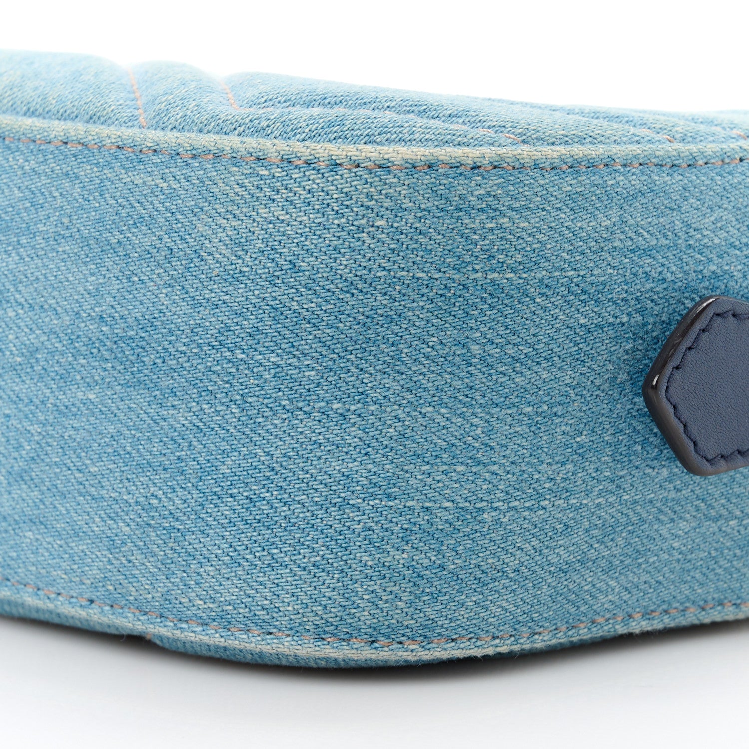 Gucci Denim Matelasse Mini Pearly GG Marmont Chain Shoulder Bag Blue 11 of 12