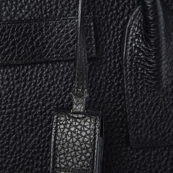 Grained Calfskin Large Sac De Jour Carryall Black
