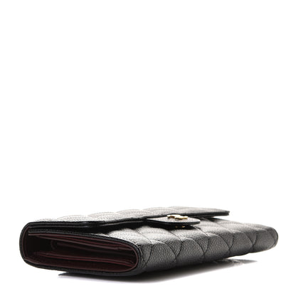 Chanel Caviar Quilted Long Flap Wallet Black 3 of 8