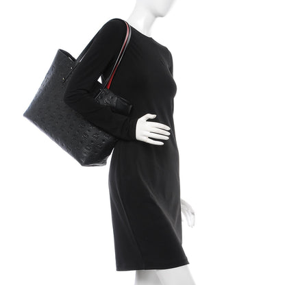 MCM Calfskin Ottomar Monogram Medium Klara Shopper Tote Black 2 of 7