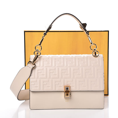 Fendi Vitello Liberty FF 1974 Embossed Kan I Shoulder Bag Camelia 9 of 9