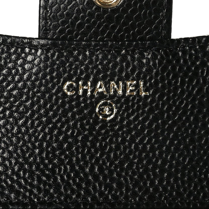 Chanel Caviar Quilted Flap Card Holder Wallet Black 6 of 8
