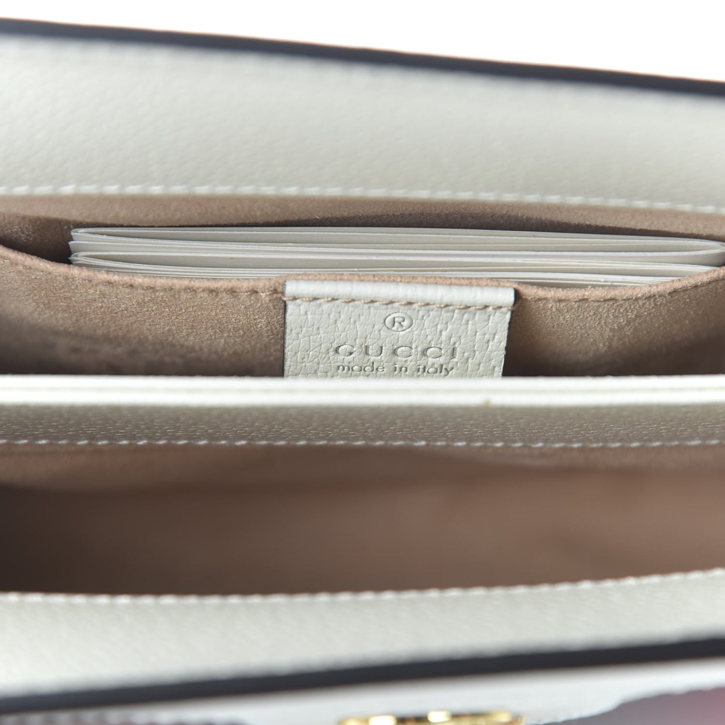 GG Supreme Monogram Flora Web Small Ophidia Chain Shoulder Bag White