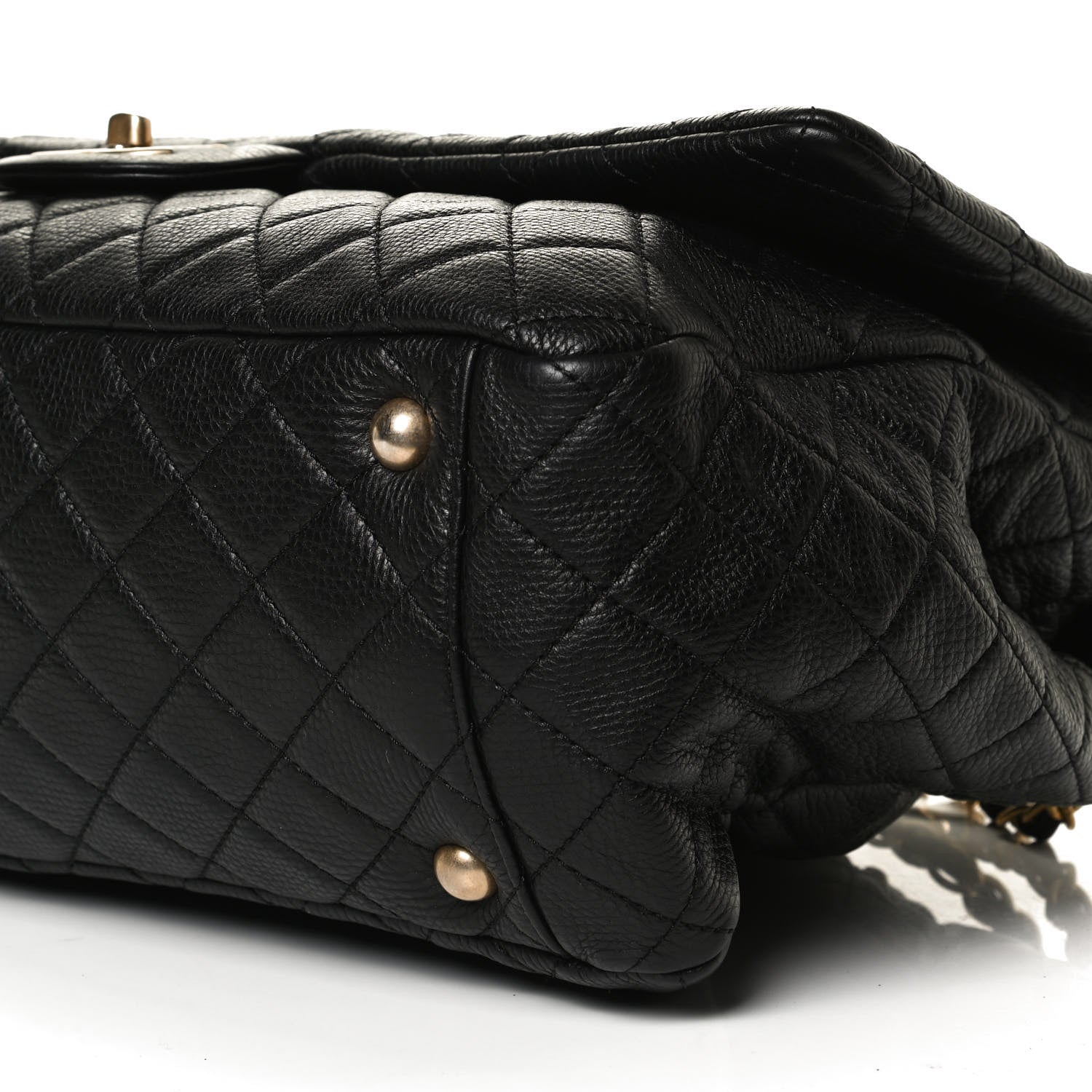 Chanel Calfskin Quilted XXL Travel Flap Bag Black 6 of 10