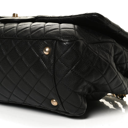 Chanel Calfskin Quilted XXL Travel Flap Bag Black 6 of 10