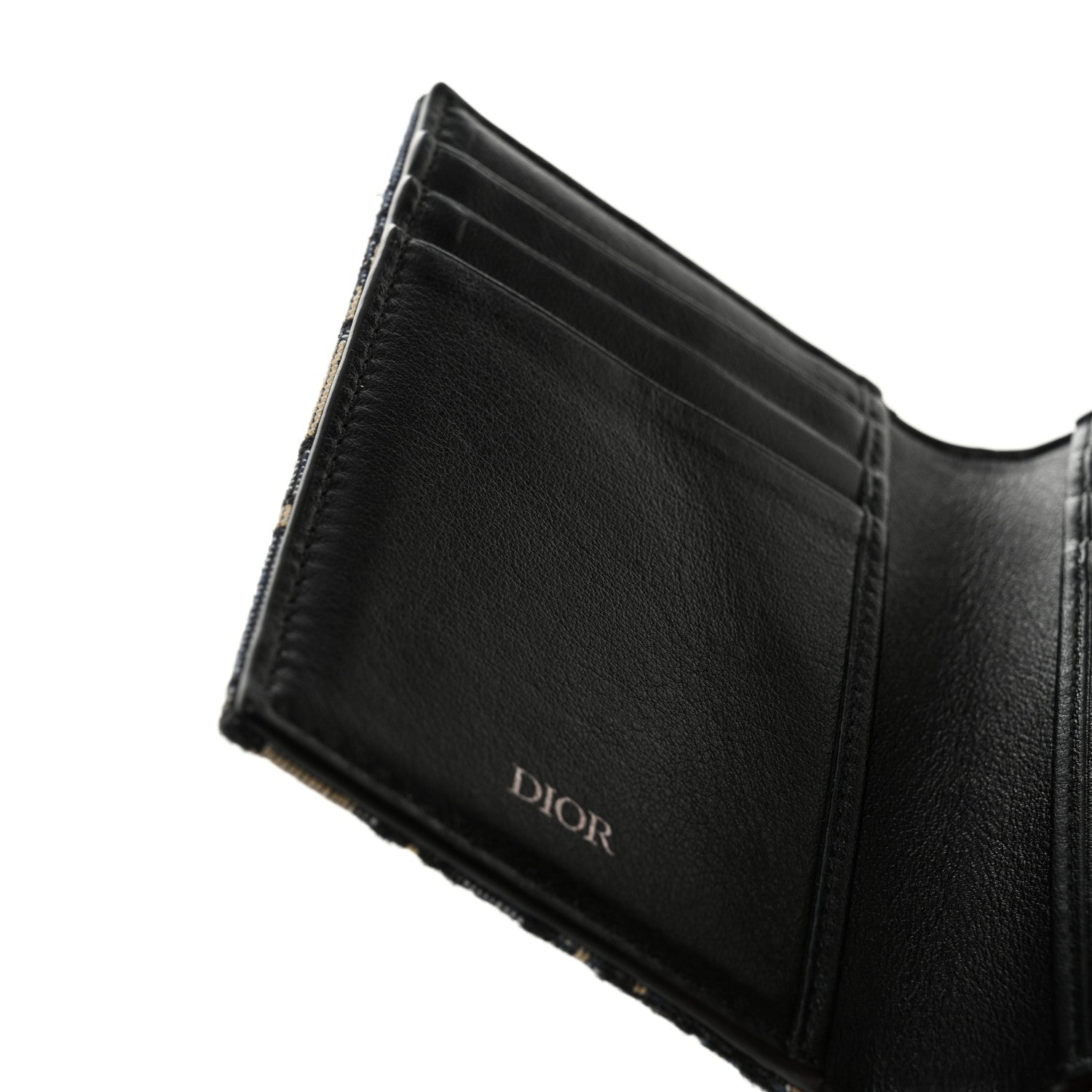 Christian Dior Oblique Bi-Fold Card Holder Blue 9 of 9