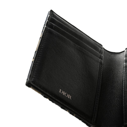 Christian Dior Oblique Bi-Fold Card Holder Blue 9 of 9